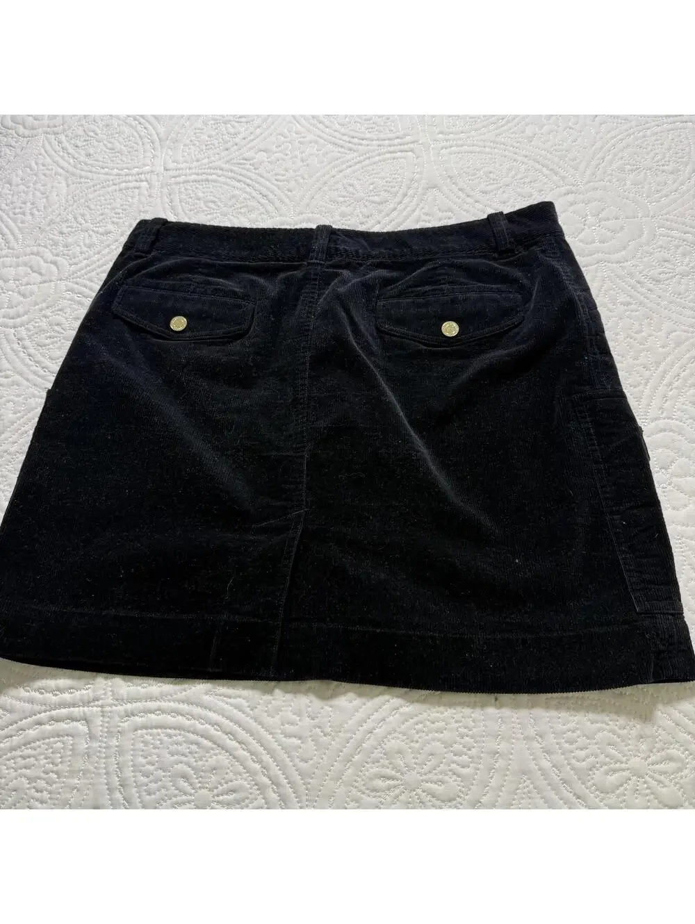 RALPH LAUREN GOLF SZ 10 Black Corduroy Skirt with Shorts underneath Quiet Luxury